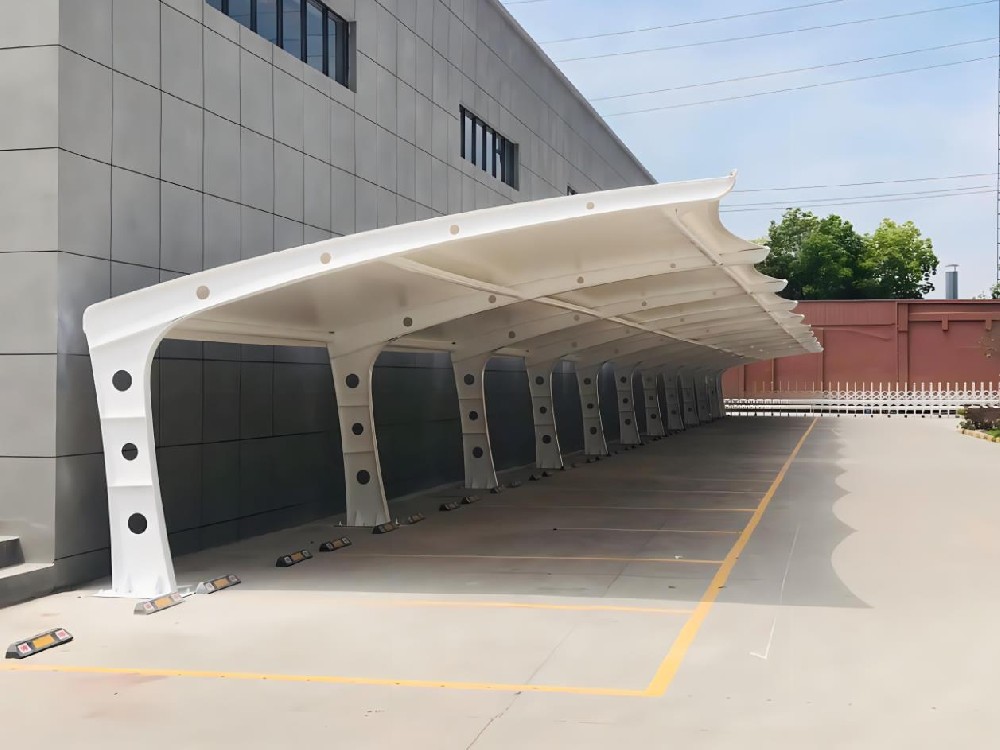TC015 膜結(jié)構(gòu)停車棚七字型