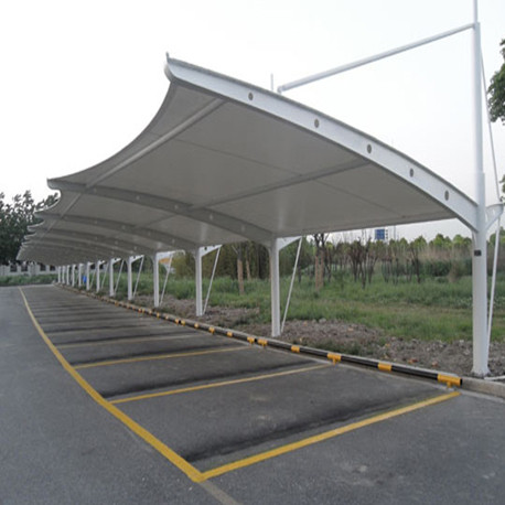 TC005 膜結(jié)構(gòu)停車棚 斜拉式